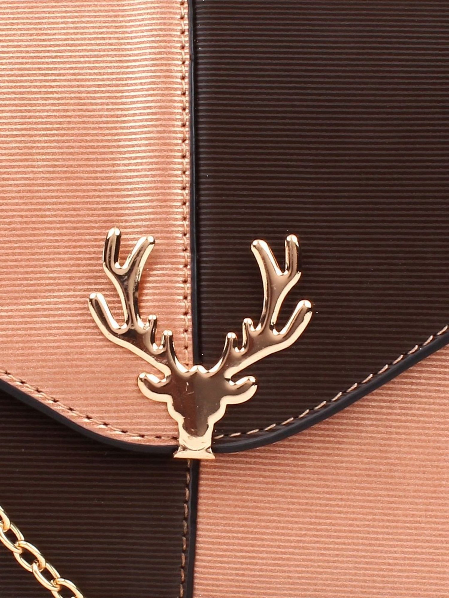 Spice Art Brown & Peach Clutch