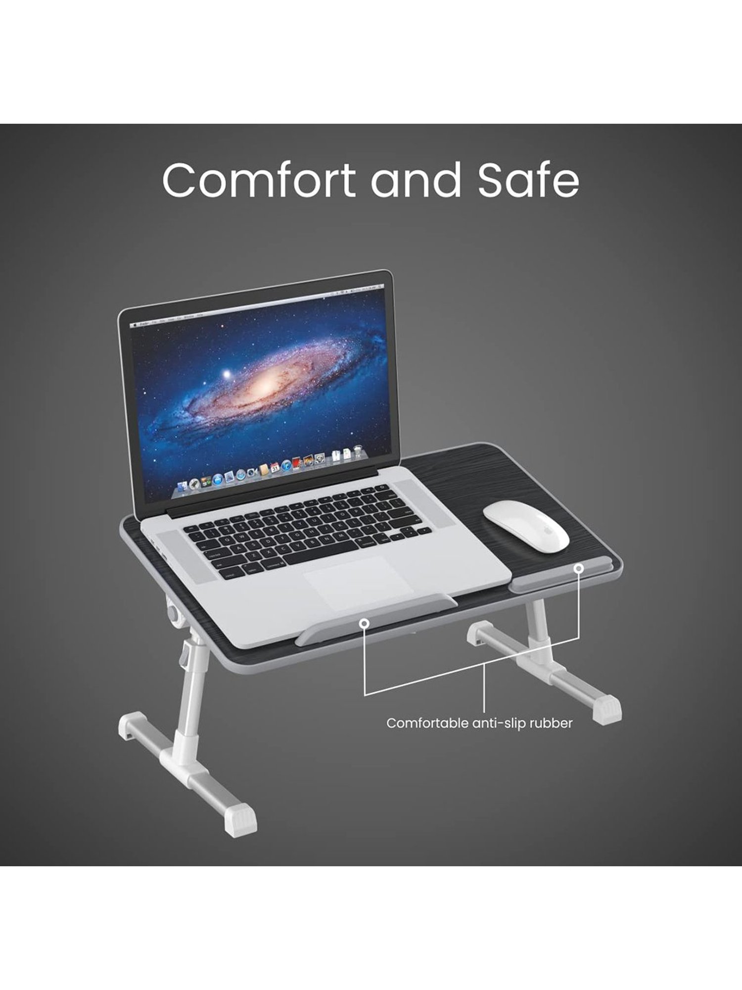 Portronics My Buddy Plus POR-1380 Portable Laptop Stand with Cooling Fan (Black)