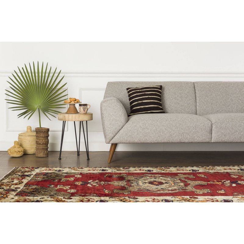 4'x8' Vintage One-of-a-Kind Nahida Rug Red - Revival Rugs