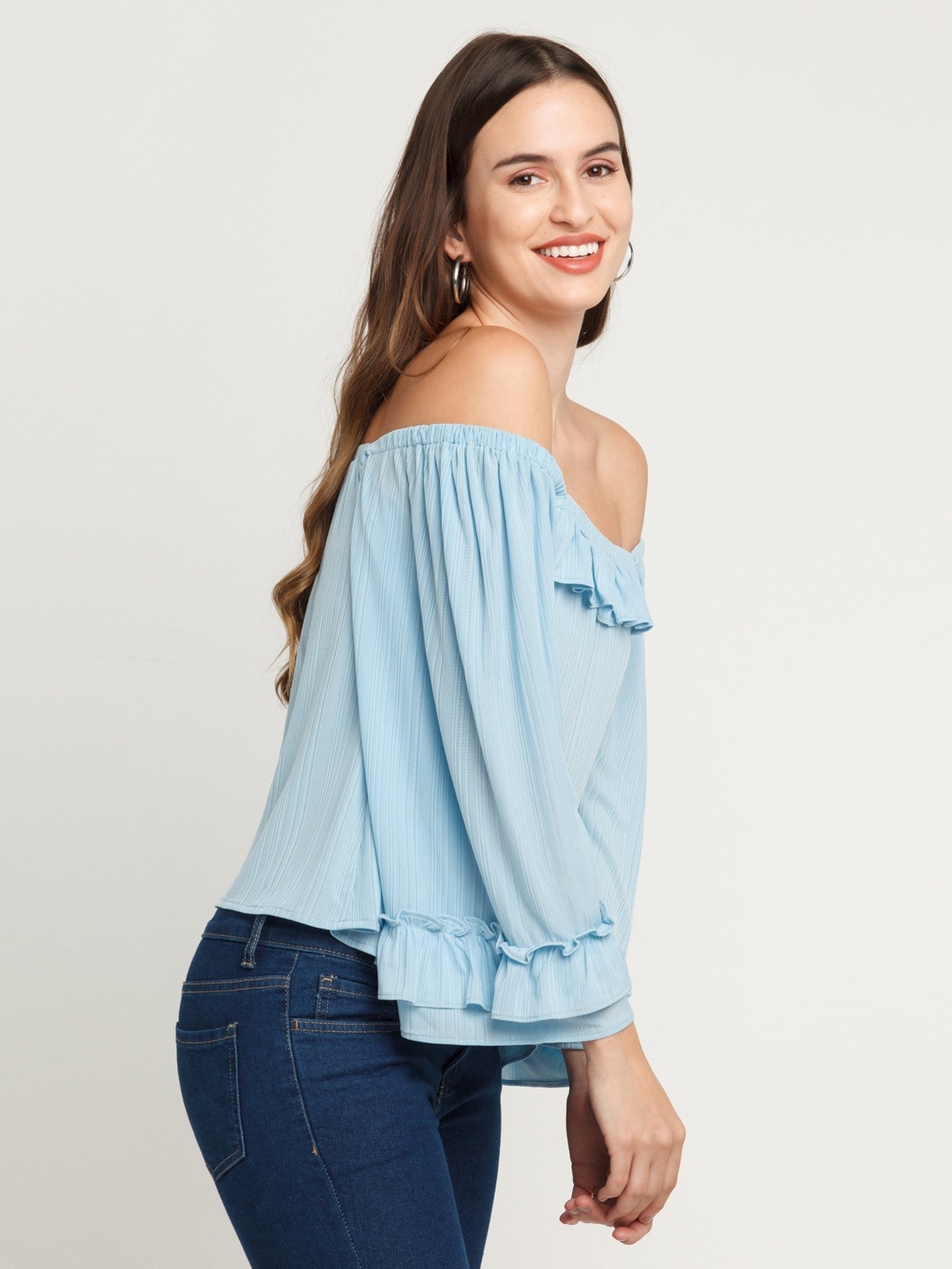 Zink London Blue Regular Fit Top