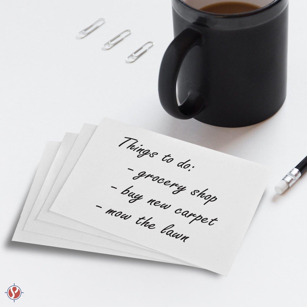 Extra Thick \\ Heavy Blank Index Cards, On 14pt. 100lb Heavyweight Thick White Cover Stock. 100 Cards Per Pack (5 X 8)