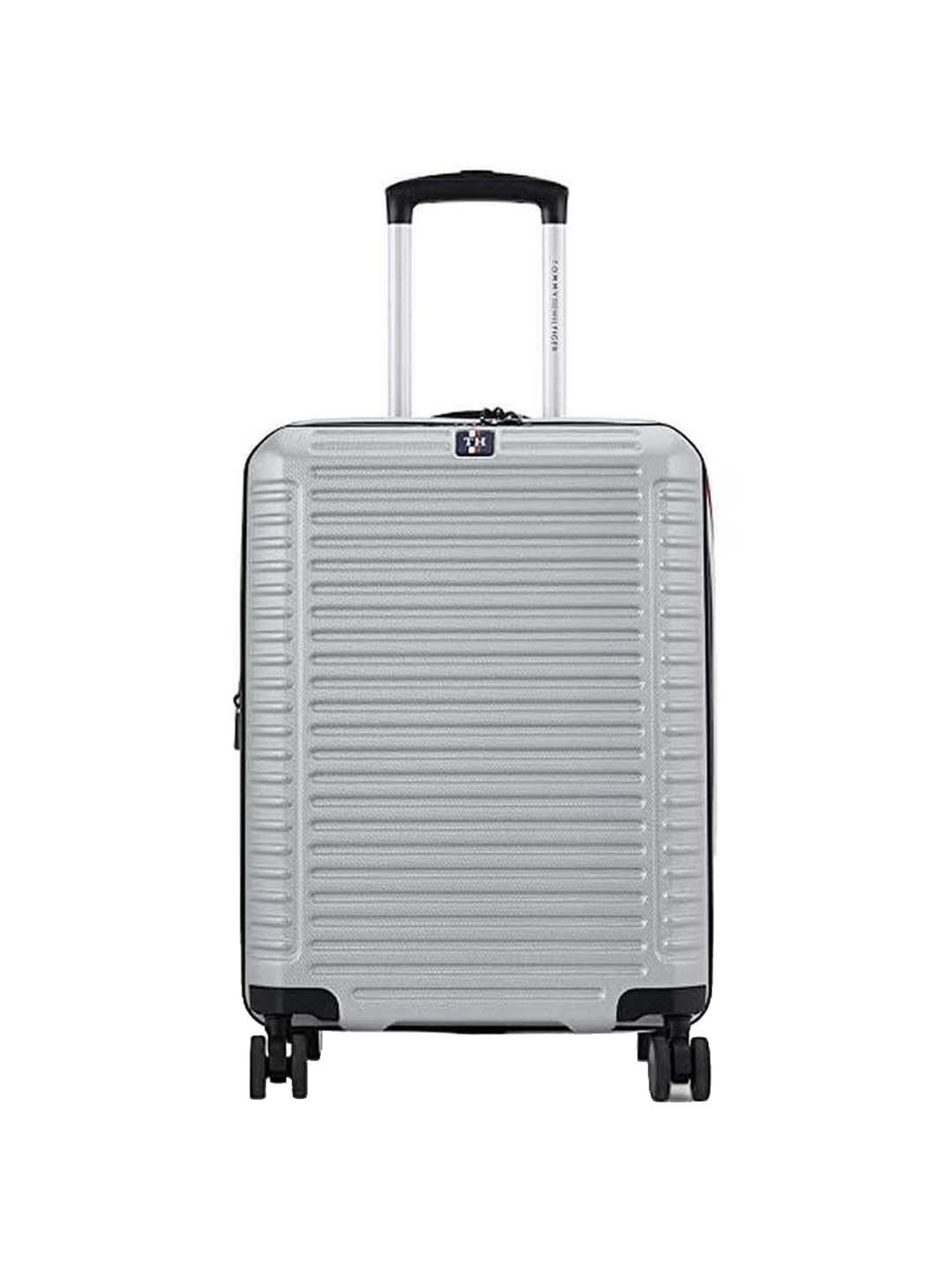 Tommy Hilfiger Grey 8 Wheel Small Hard Cabin Trolley - 39 cm