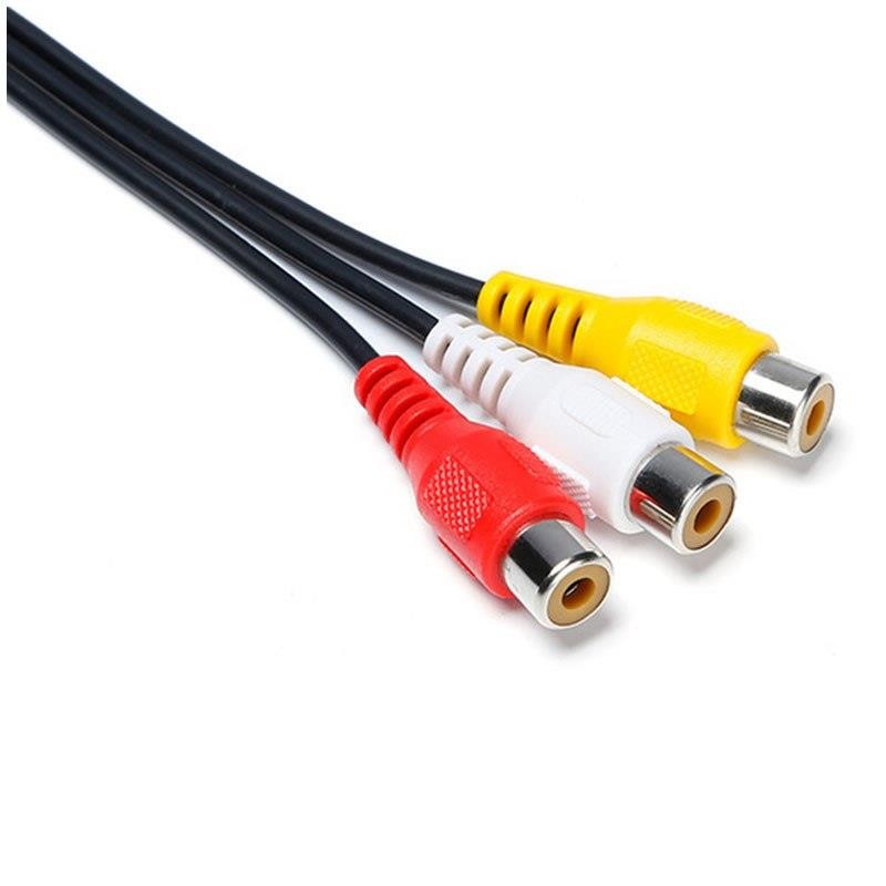 4 Poles 3.5mm Mini AV Male to 3RCA Female M/F Audio Video Cable Stereo 3.5 mm to 3 Rca For TV Box DVD CD Computer Sound Speaker