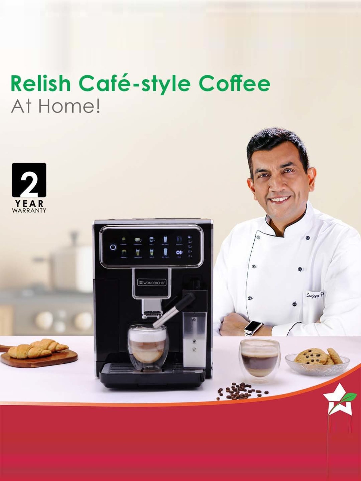 Wonderchef Regalia Capsule Coffee Machine with Frother (1400W, Black)