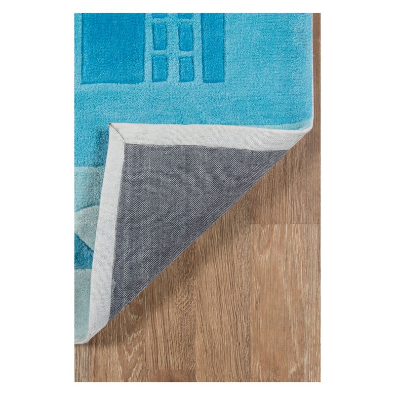 3'x5' Building Tufted Accent Rug Blue - Momeni