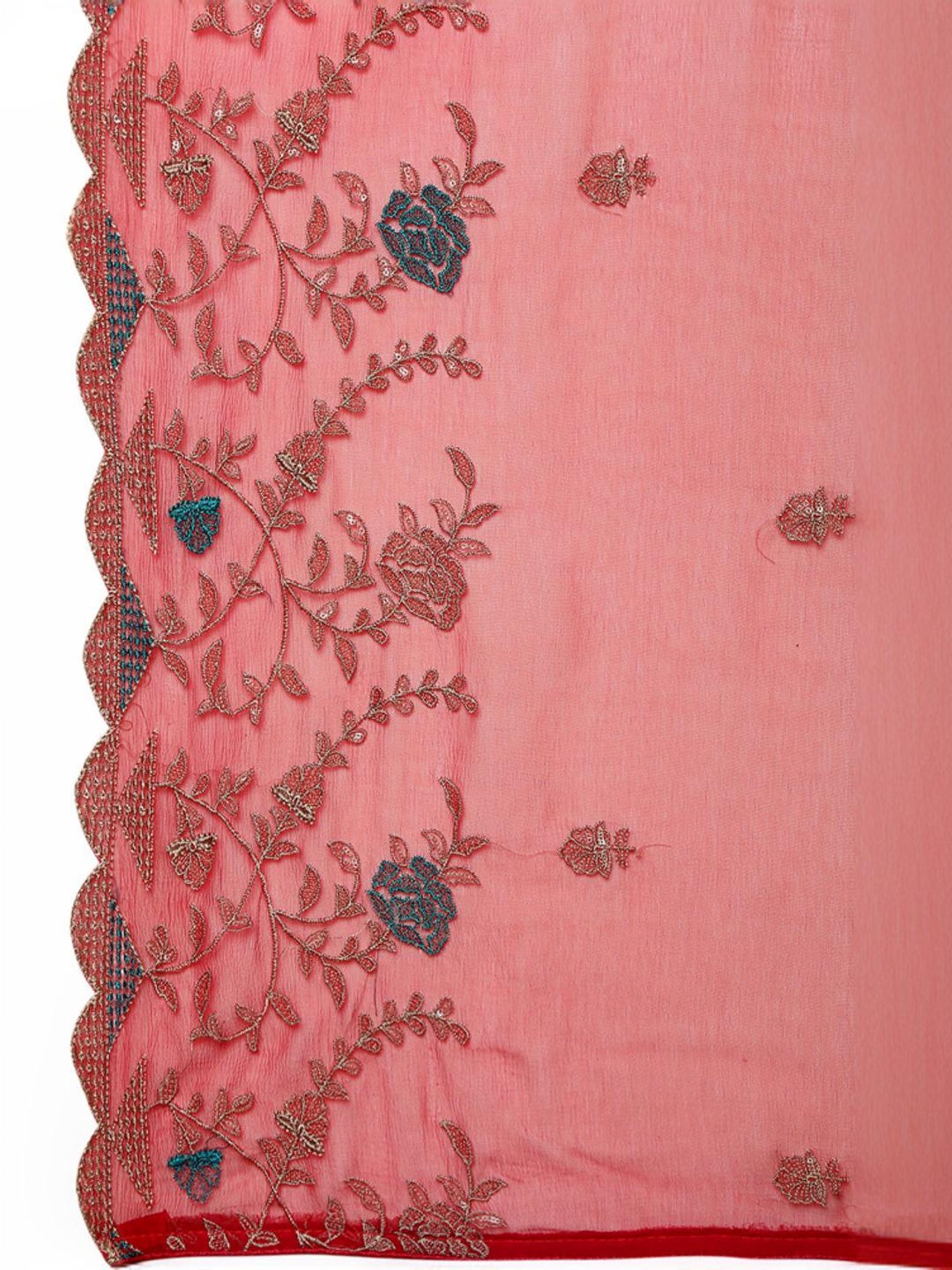 Soch Womens Magenta Crepe Unstitch Dress Material With Sequins