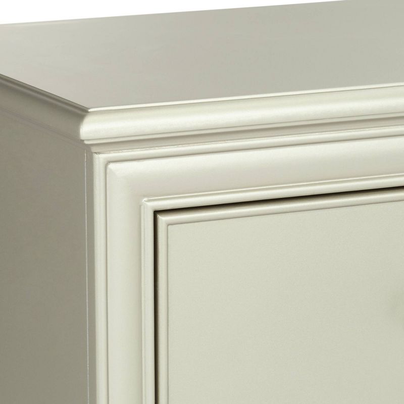 55 Downing Street Alina 2-Drawer Champagne Silver Side Table