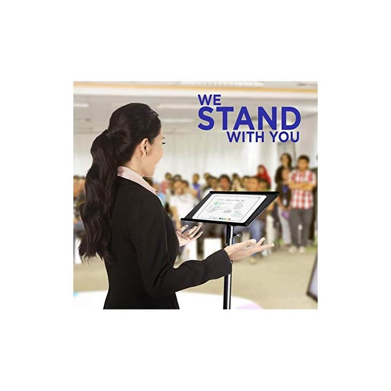 Adjustable 32.3&rdquo; &ndash; 52&rdquo; Laptop DJ Mixer Tripod Stand | Lightweight & Portable 15.3&rdquo; x 12.2&rdquo; Tilted Tri-Pod Tray for Processors, Audio Controllers & Tablets | Raised Edges for Protection