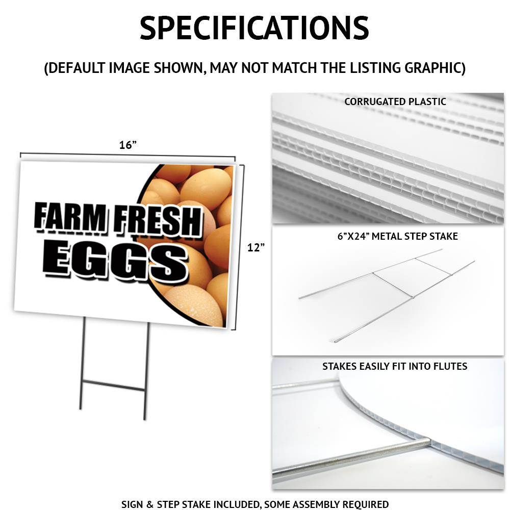 FIREWORKS Yard Sign & Stake outdoor plastic coroplast window