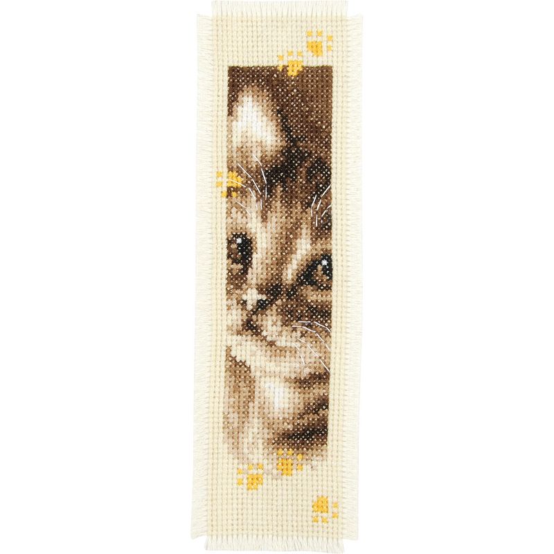 Vervaco Counted Cross Stitch Kit 3"X6"-Cat & Dog Bookmarks On Aida (14 Count)