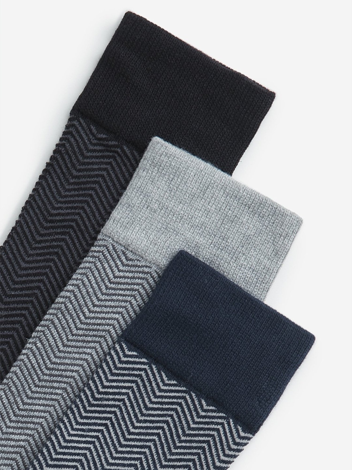 WES Lounge by Westside Black Printed Cotton Blend Socks - Pack of 3