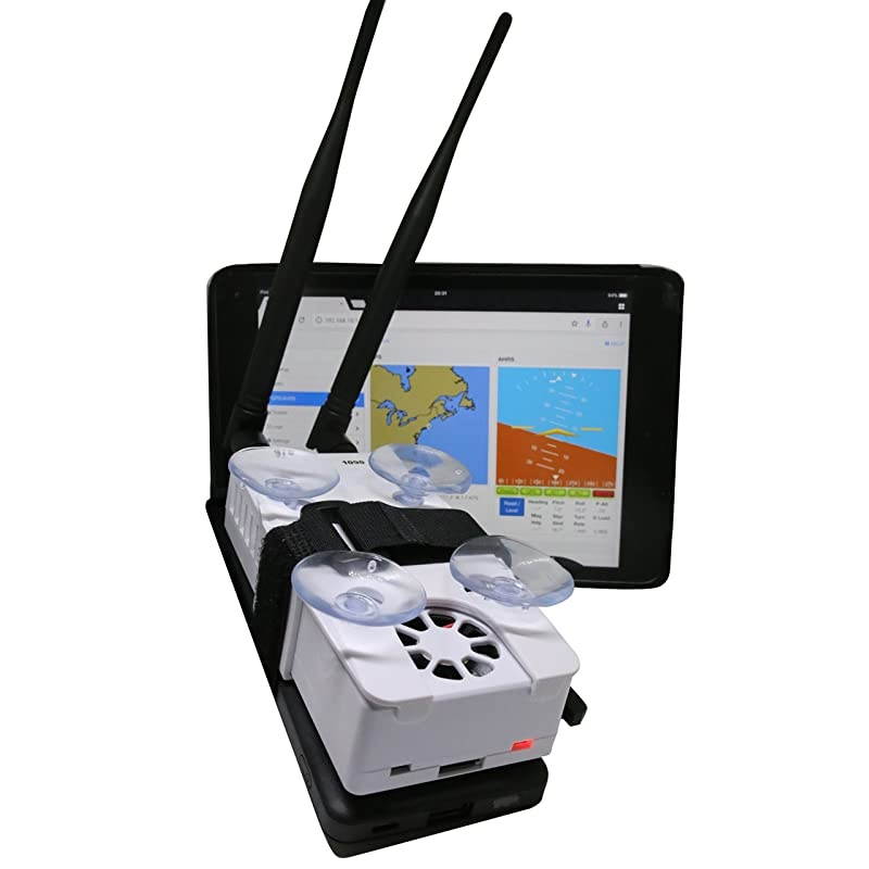 ADS-B Dual Band Receiver Aviation Weather and Traffic - External WAAS GPS, AHRS, Battery Pack, Suction Mount, Antennas, SDR
