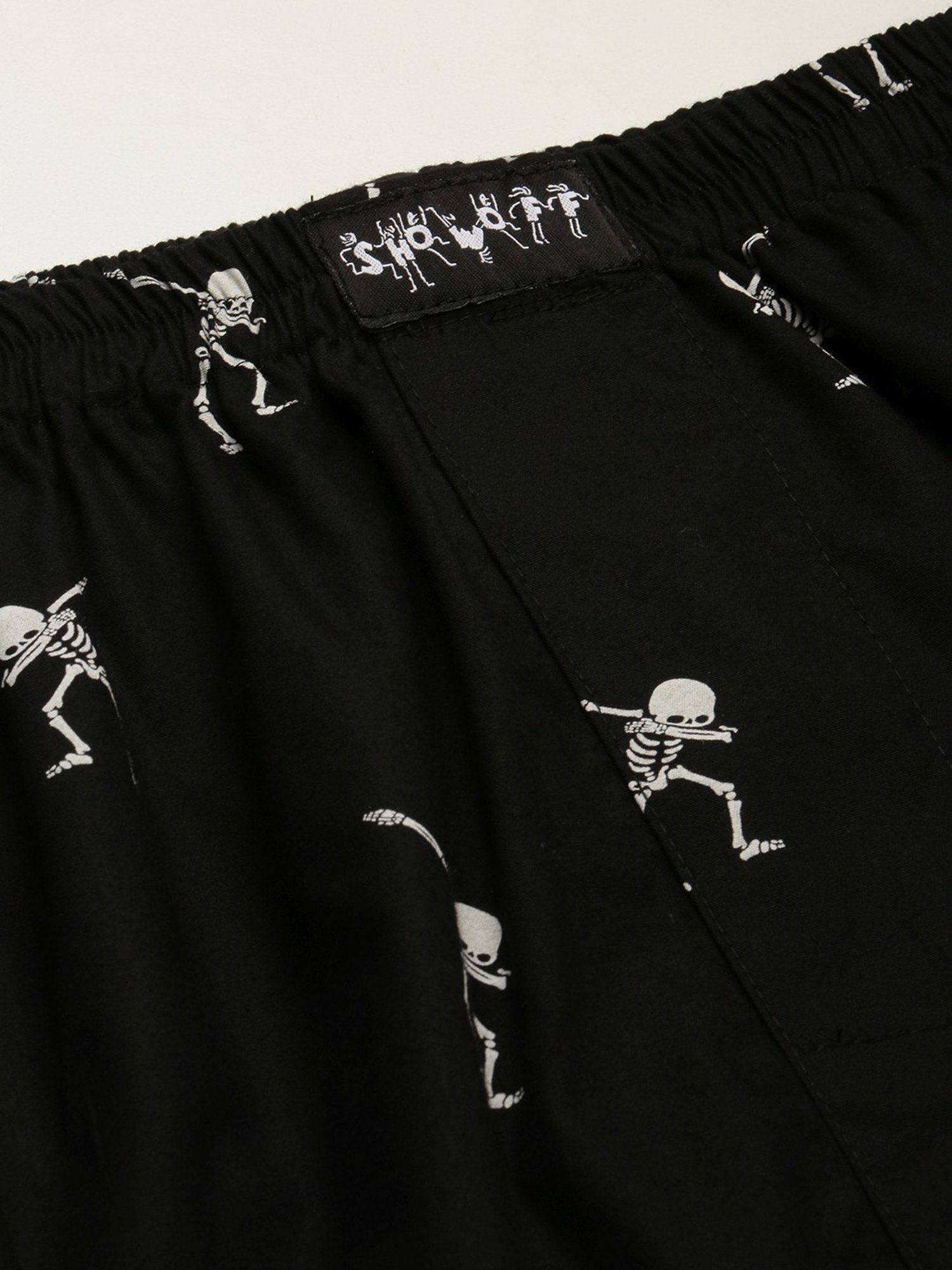 SHOWOFF Black Slim Fit Printed Boxers