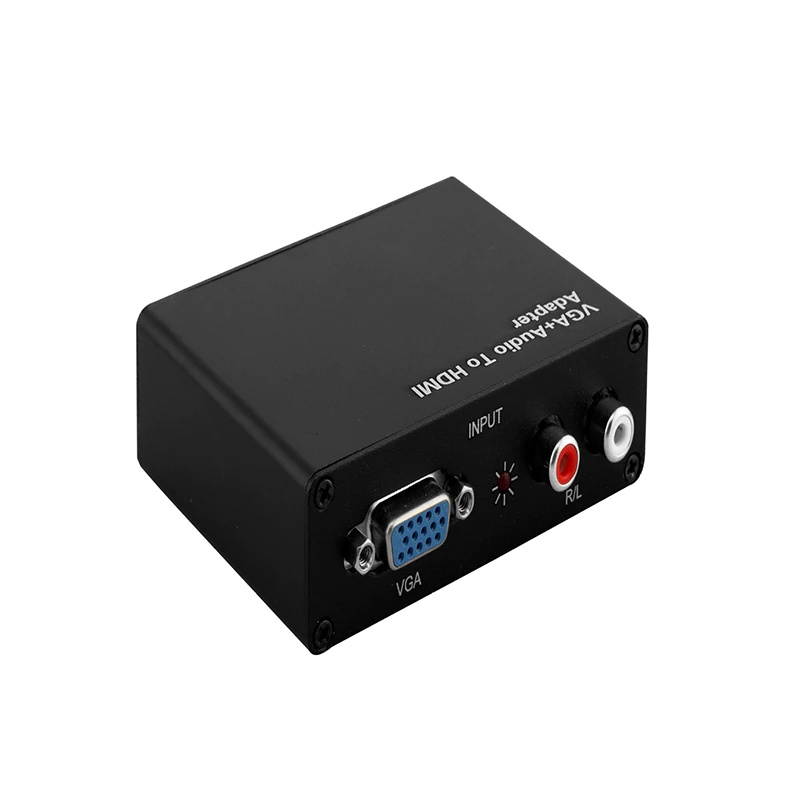 Larryjoe VGA+R/L to HDMI Converter With Audio VGA2HDMI 1080P HD Audio AV Adapter Connector For Projector PC Laptop to HDTV