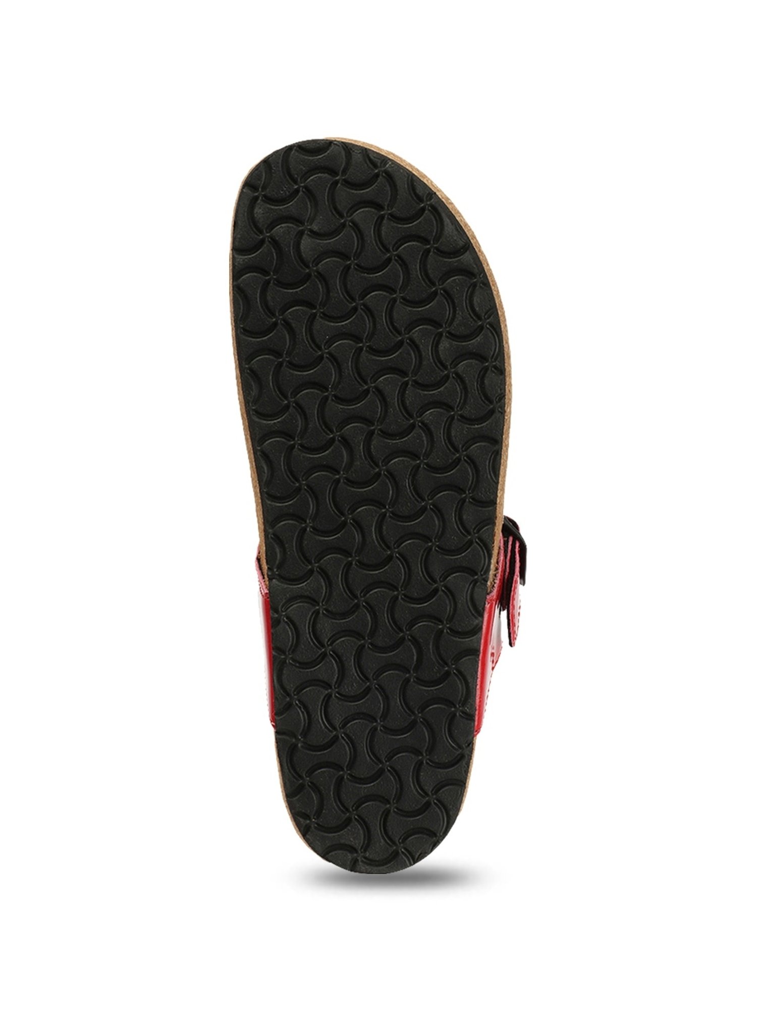 Elle Women's Red T-Strap Sandals