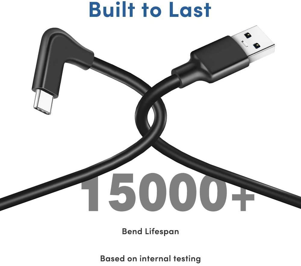 USB A to USB C Cable 10ft/3M for Oculus Quest 2, USB 3.2 Type C to USB 3.0 Cable High Speed Data Transfer & 3A Fast Charging Cord Compatible with Quest/Quest 2, Gaming PC, VR Headset, 4K Displays