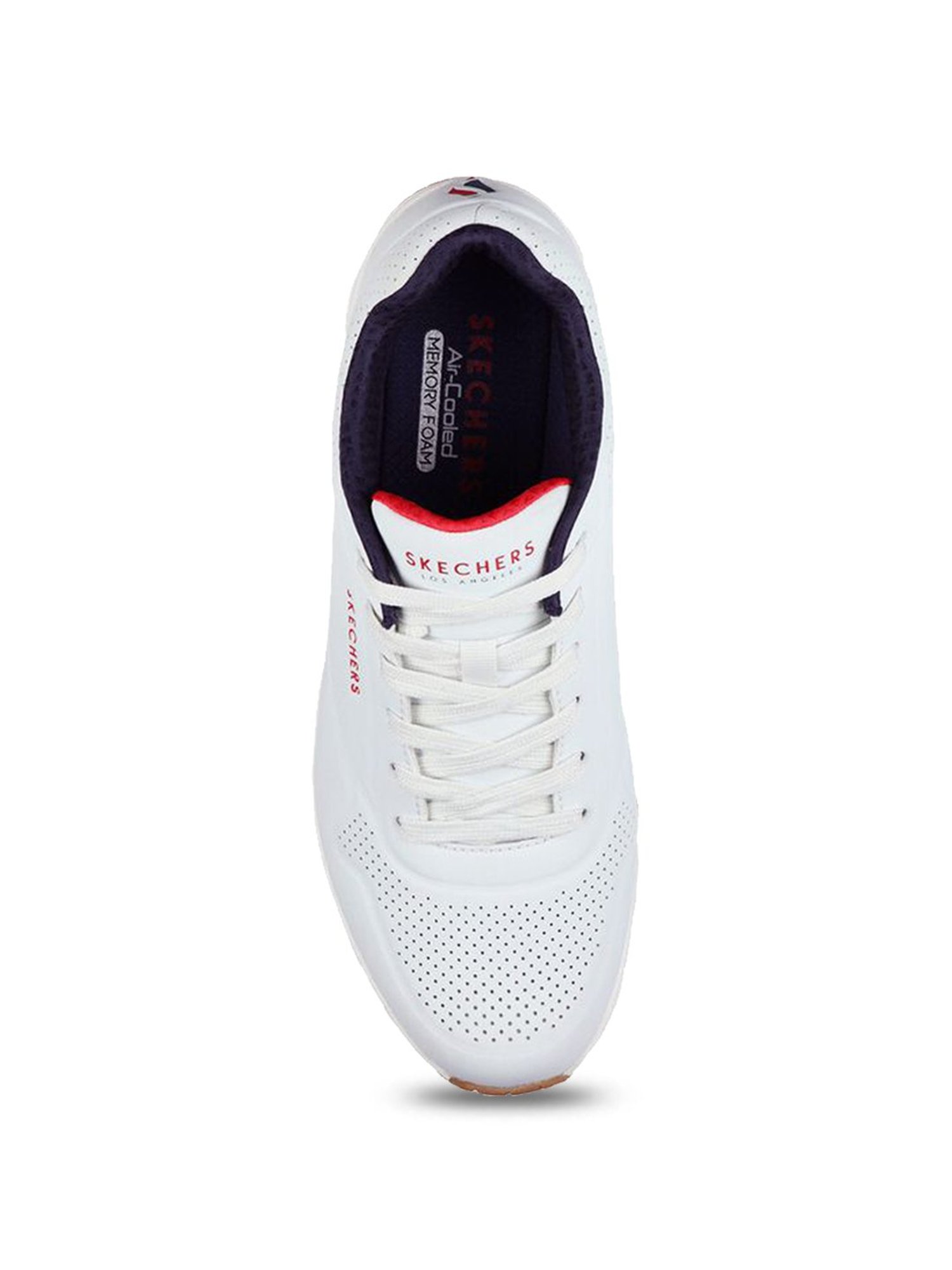 Skechers Men's UNO - STAND ON AIR White Navy Red Casual Sneakers