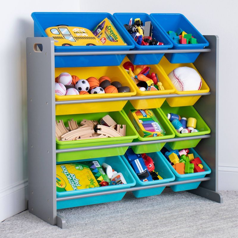 Elements Toy Storage Organizer with 12 Storage Bins - Humble Crew