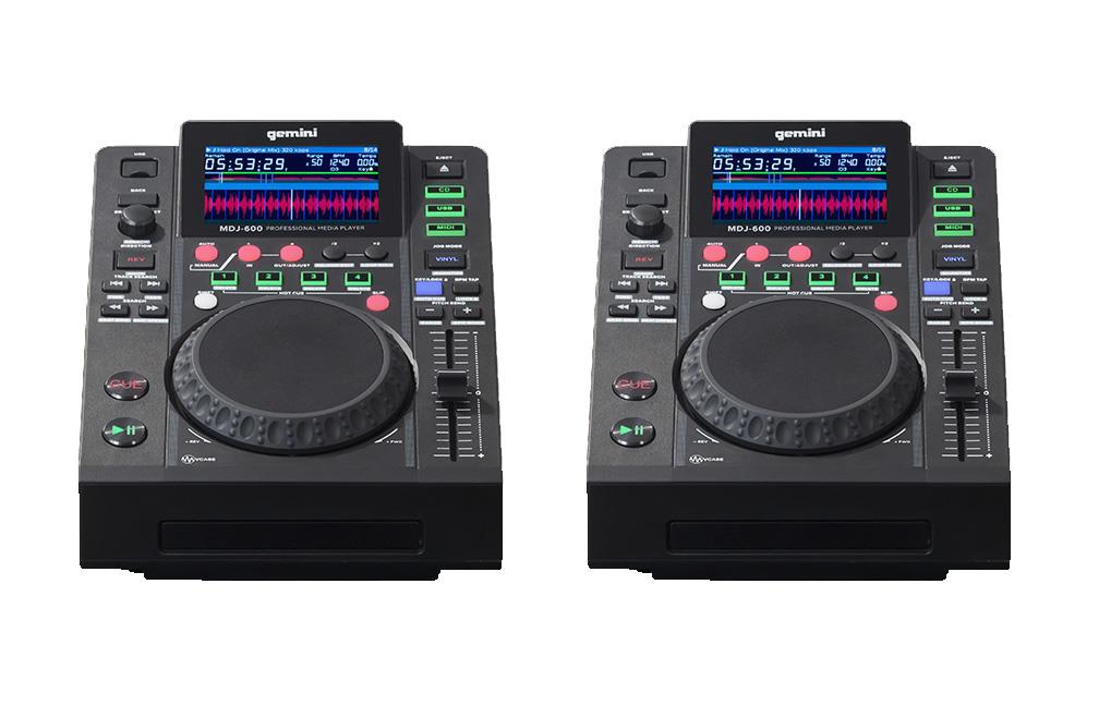 (2) Gemini MDJ-600 - Pro DJ CD / Media Players