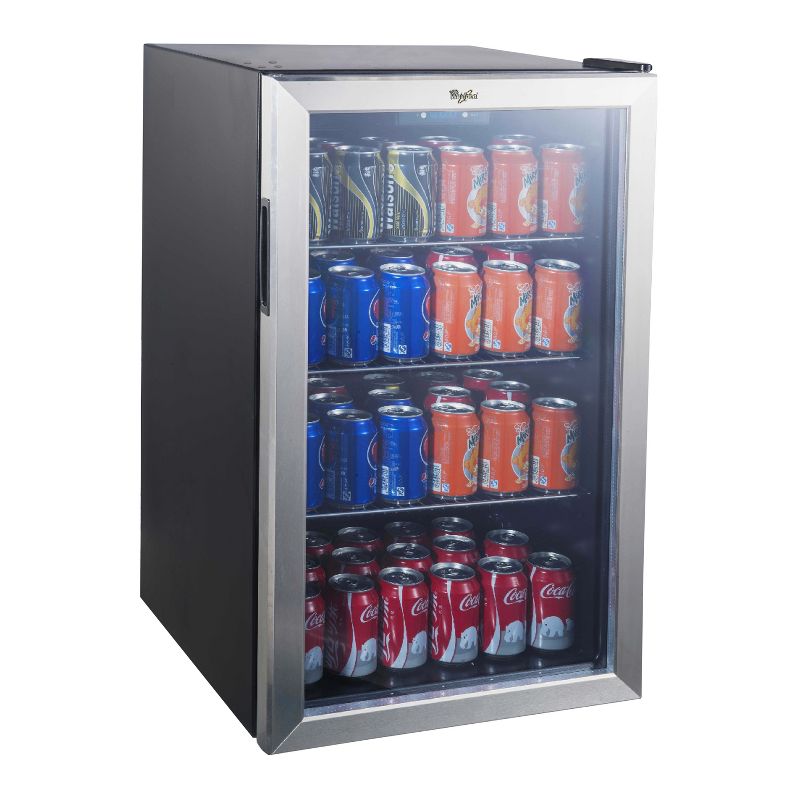 Whirlpool 4.5 Cu. Ft. Mini Refrigerator Beverage Center - Stainless Steel WHB45S