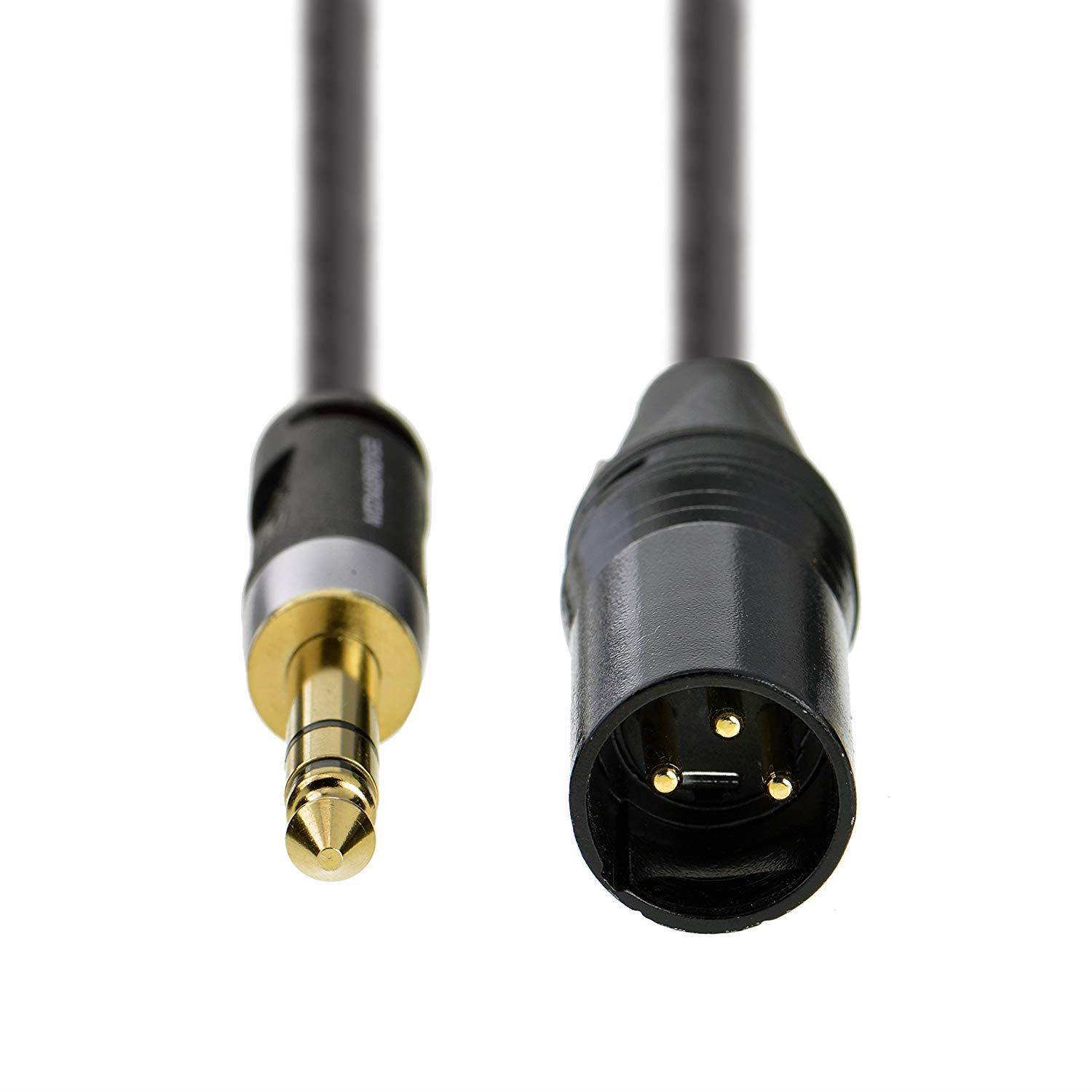 Mediabridge Ultra Series XLR Male To 1/4 Inch Cable (6 Feet) - XLR Male To Balanced Mono 1/4 Inch TRS Male (Part# MC-XM-TRS-6 )