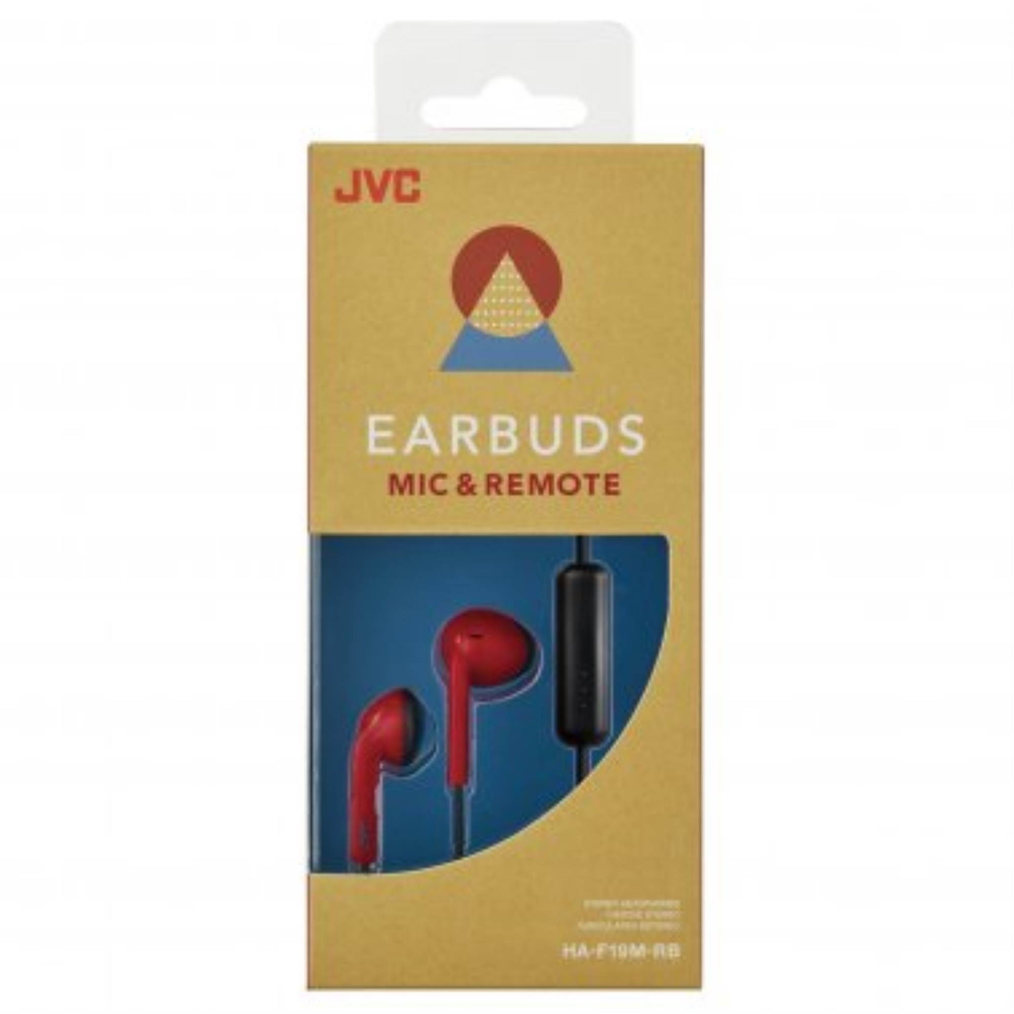 JVC HAF19MRB Retro Series Wired BT Earbuds (Red and Black)