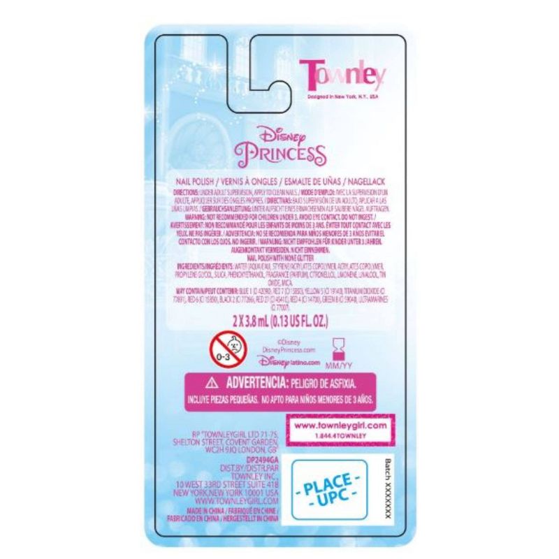 Disney Princess Nail Polish 2pk