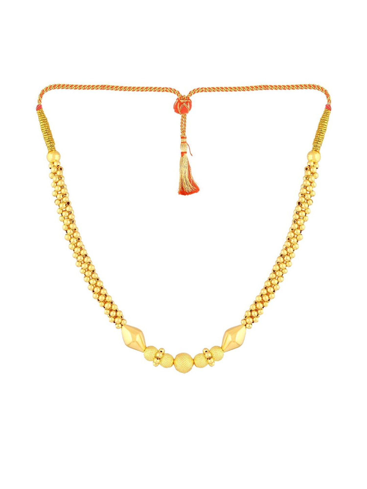 CKC Repouss&iquest; Work Rudraksha Gold Extender Neck Chain: Spiritual Elegance