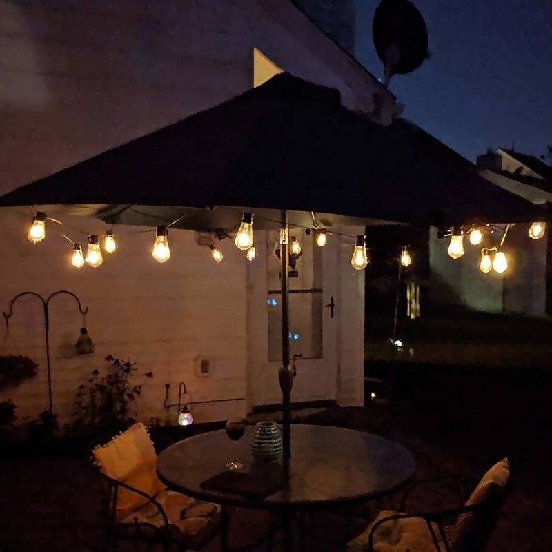 10pc LED Vintage Edi-Sol Outdoor Solar String Light Set - Echo Valley