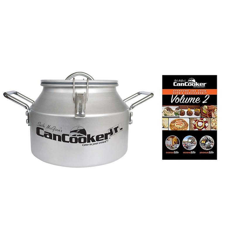 CanCooker JR Outdoor or In Home Stove Convection 2 Gallon Steam Cooker, Feeds up to 10 People and Recipe Cookbook Volume 2