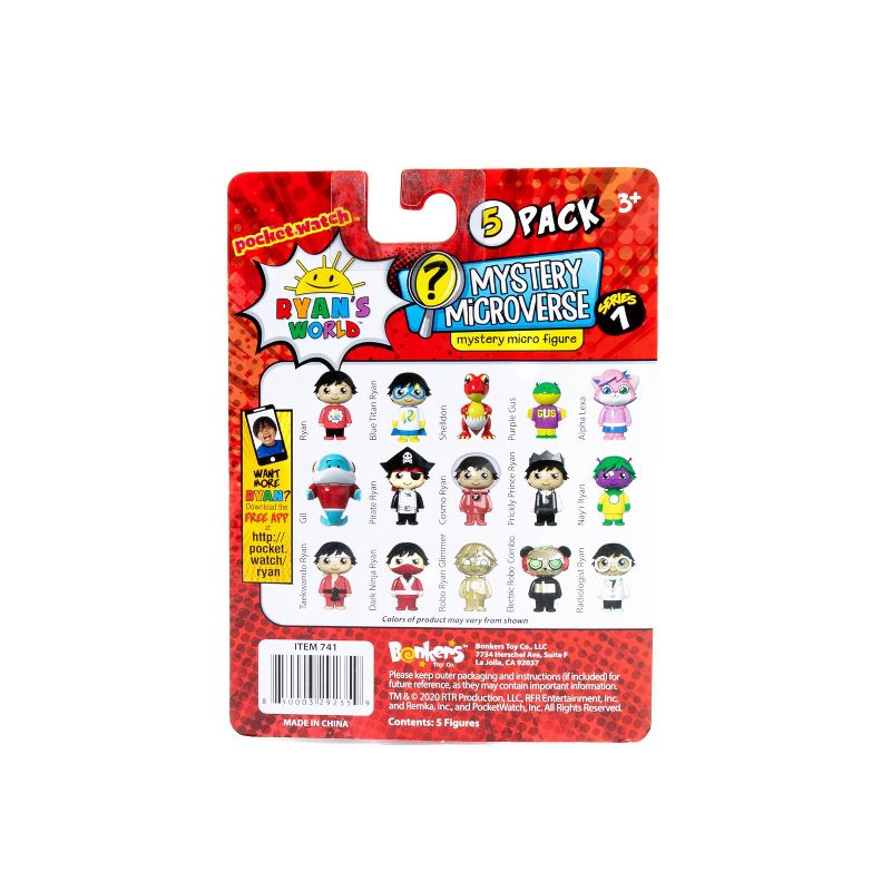Ryan's World Mystery Microverse Mystery Micro Figure - 5pk