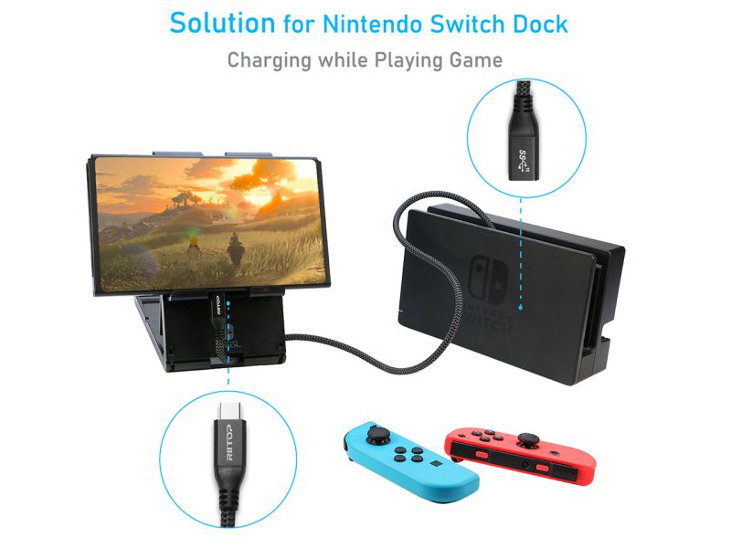 USB C Extension Cable 6ft, RIITOP USB Type-C Male to Female (Gen2 10Gbps) Cord Support Charging & Data for Nintendo Switch, MacBook Pro, Dell XPS