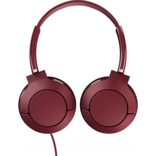 tcl mtro200 onear wired headphones with builtin mic  burgundy crush