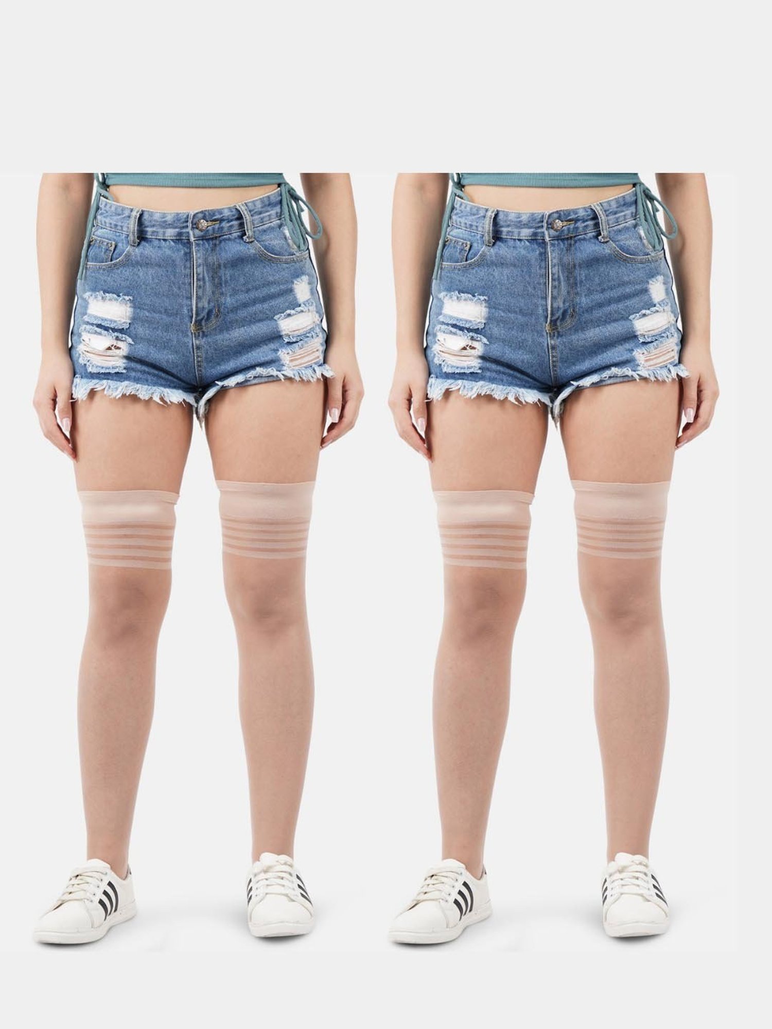 NEXT 2 SKIN Tan Striped Stockings - Pack of 2