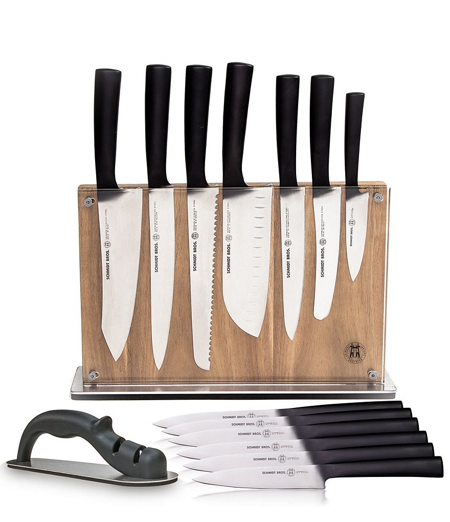 Schmidt Brothers Cutlery Carbon 6 15-Piece Knife Block Set