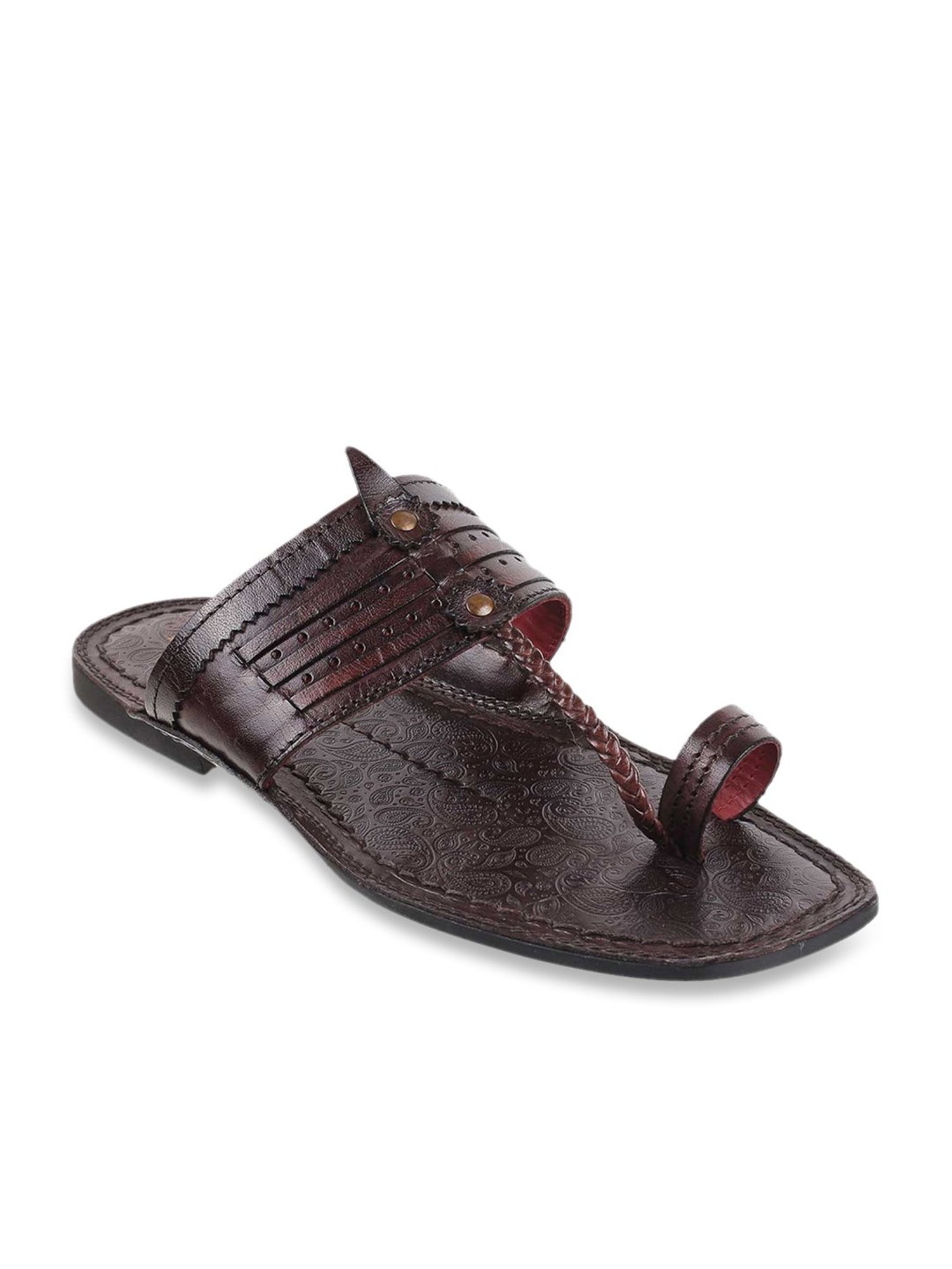 J. Fontini by Mochi Men's Wine Toe Ring Sandals