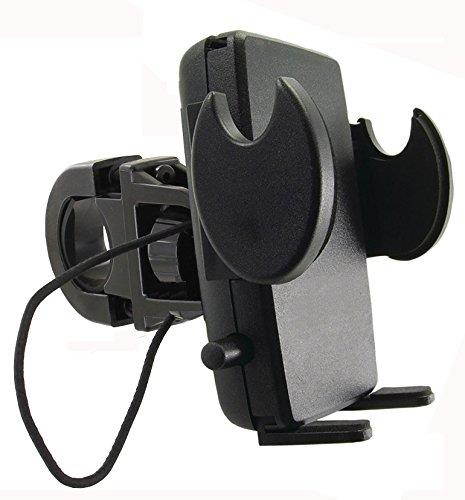 ChargerCity MegaGrip Bike Bicycle Motorcycle Mount w/Security Strap for iPhone XR XS MAX X 8 7 Plus Samsung Galaxy S9 S8 Note Pixel Moto Droid LG G7 V30 Smartphone