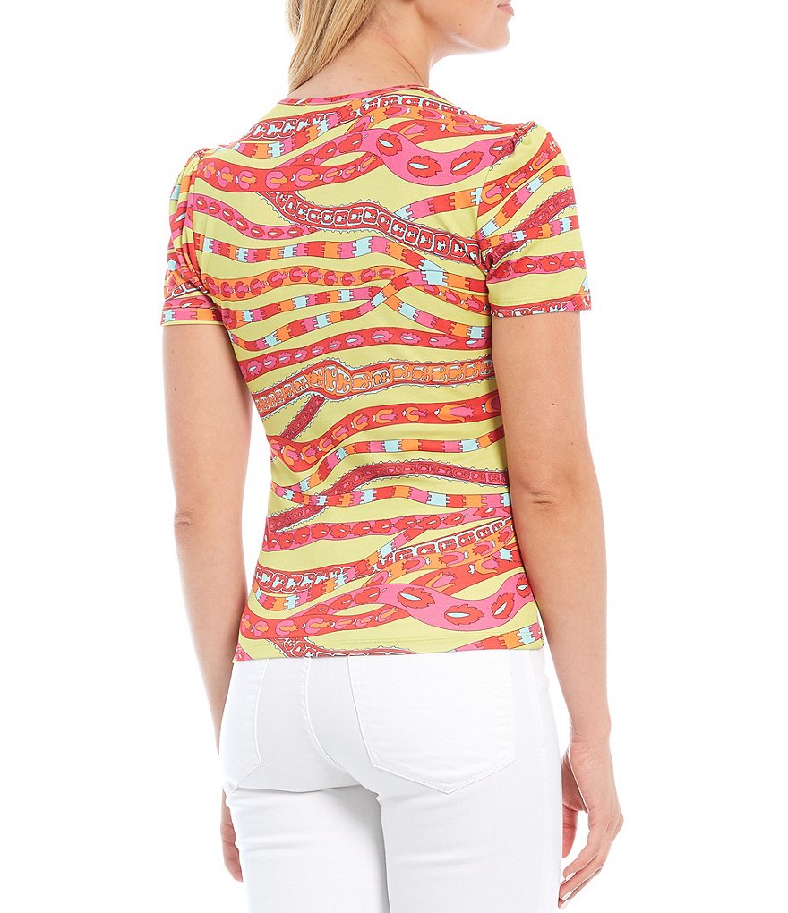 Julie Brown Marty San Pietro Print Coordinating Puff Sleeve Tee