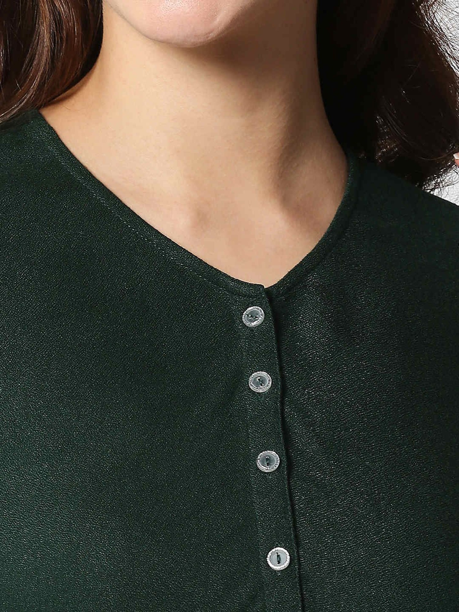 Pepe Jeans Dark Green Peplum Top