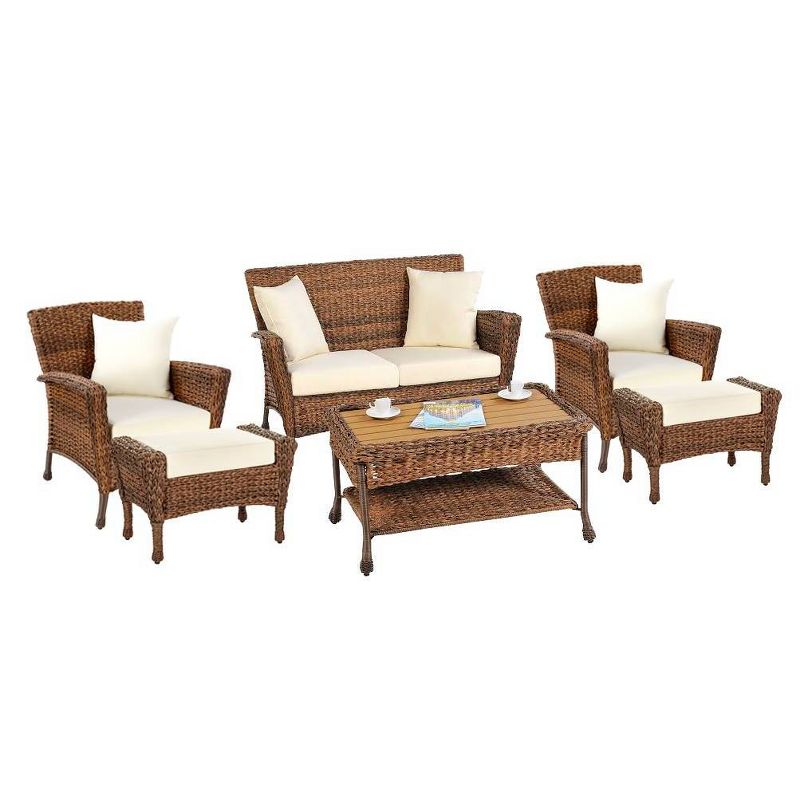 6pc Faux Sea Grass Patio Collection - W Unlimited