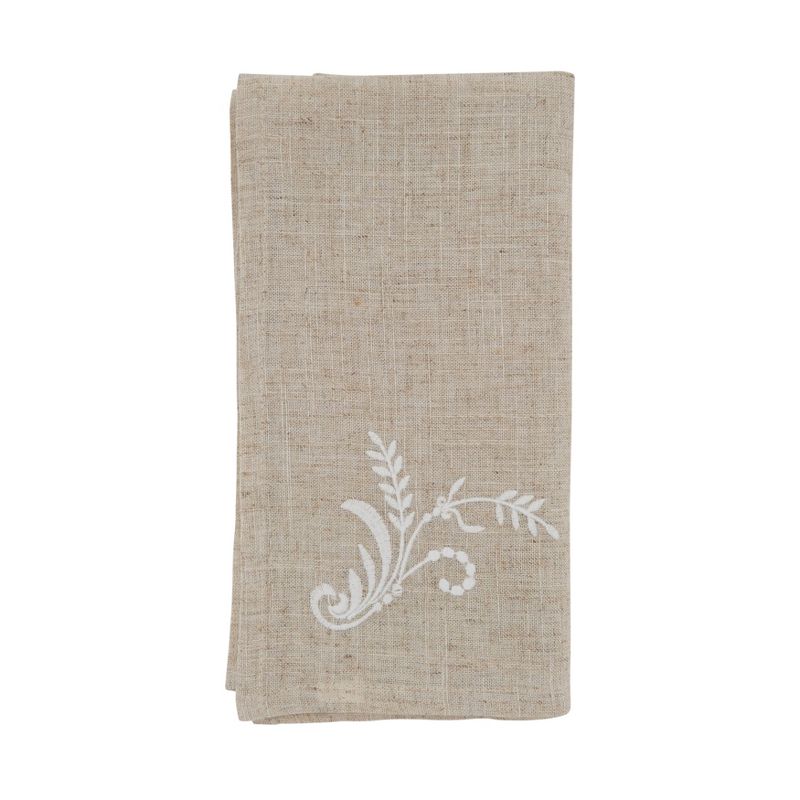 Saro Lifestyle Embroidered Cloth Table Napkins (Set of 4)