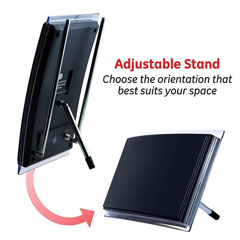 Indoor TV Antenna Amplified Long Ran HD 4K 1080P VHF UHF Extendable Dipole Rabbit Ears Amplifier Signal Booster Digital HDTV Antenna Smart TV Compatible 6Ft Coaxial Cable 34134