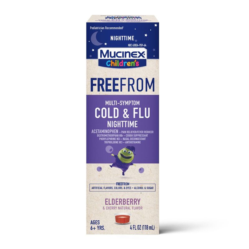 Mucinex Children's Free From Multi-Symptom Cold & Flu Nighttime Suppressant - 4 fl oz