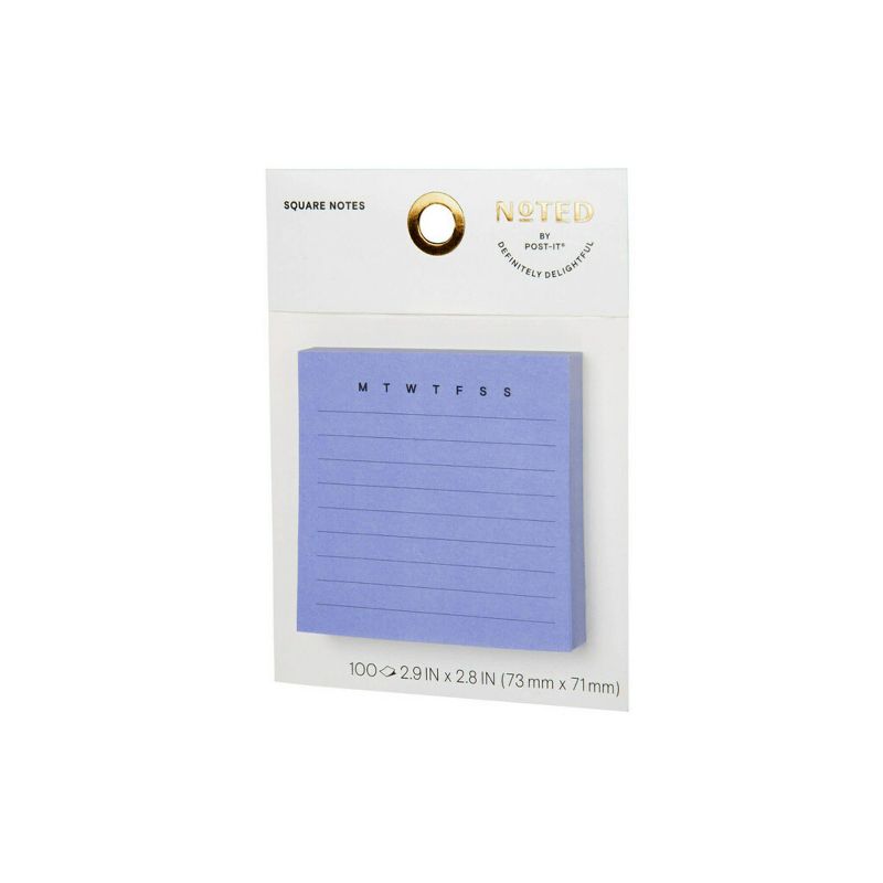 Post-it 3"x3" Days of the Week Lined Notes - Blue