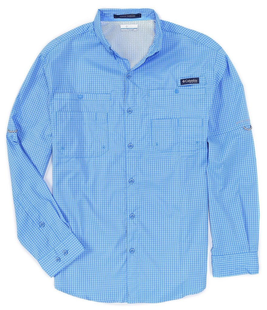 Columbia PFG Super Tamiami Gingham Roll-up Sleeve Woven Shirt
