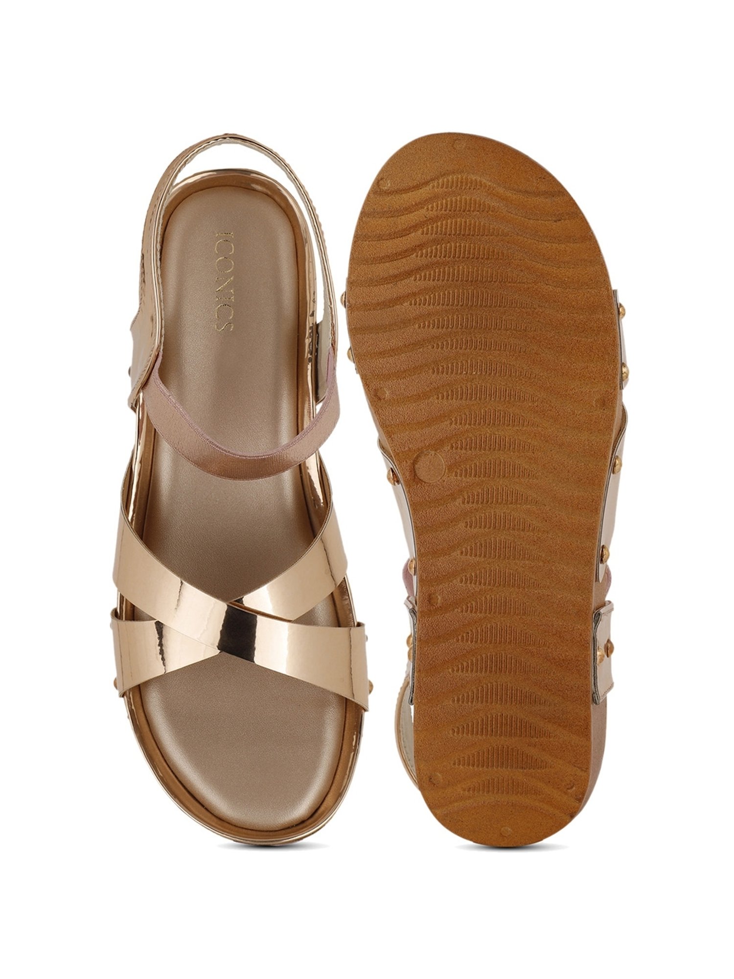 Iconics Women's Sultan Cross Strap Wedges