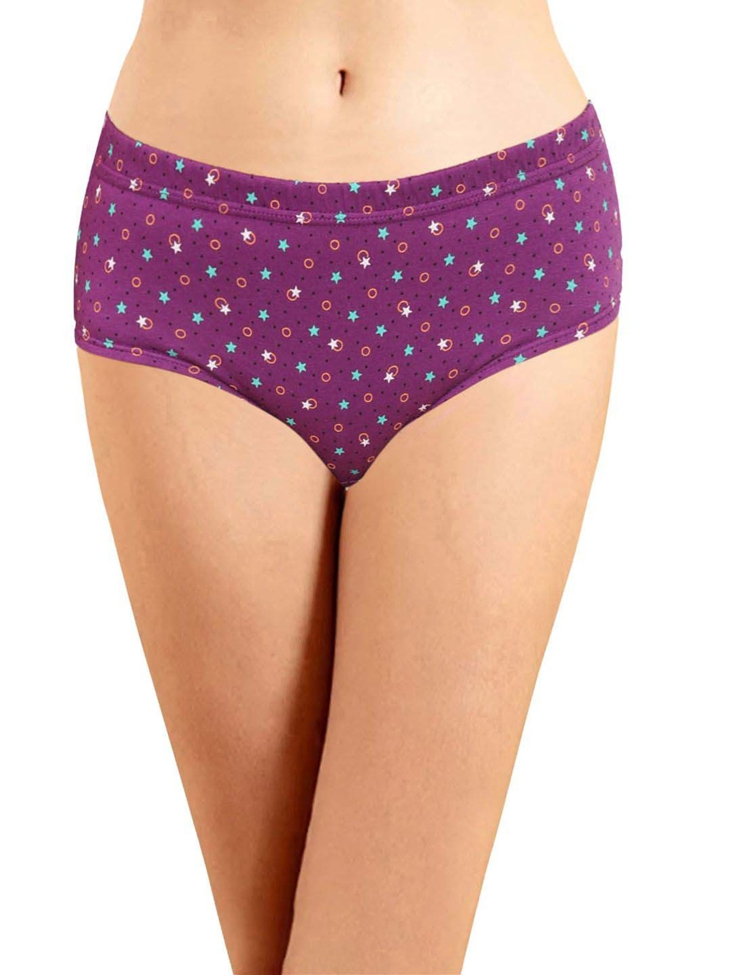 Lyra Assorted Color Cotton Printed Hipster Panties - Pack Of 4
