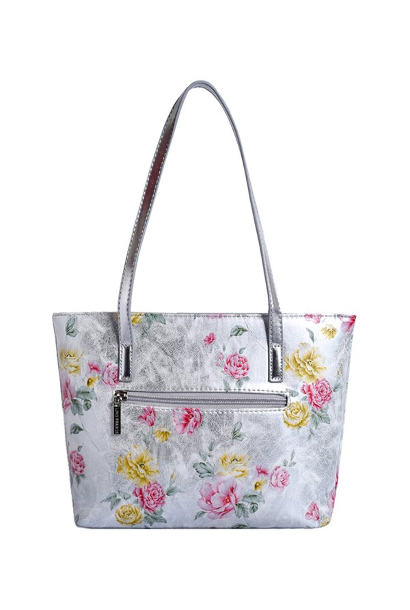 Lino Perros Silver & Pink Floral Shoulder Bag