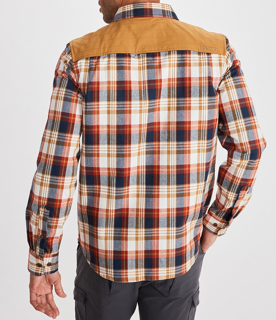 Marmot Needle Peak Midweight Flannel Performance Long-Sleeve Woven Recycled Materials Shirt