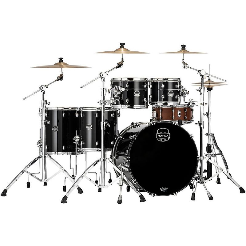 Mapex Saturn Evolution Workhorse Maple 5-Piece Shell Pack with 22 in. Bass Drum Piano Black